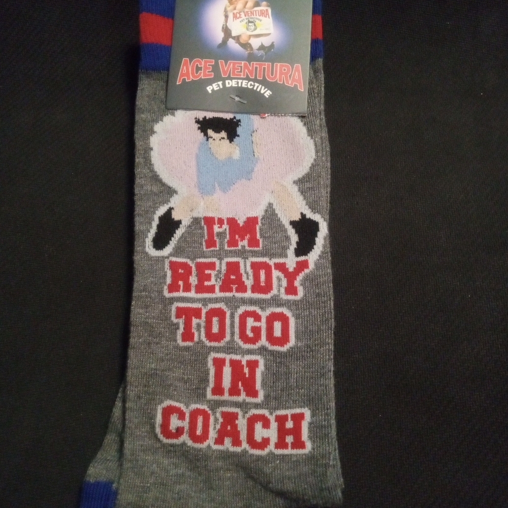 Ace Ventura New Gray Novelty Socks
